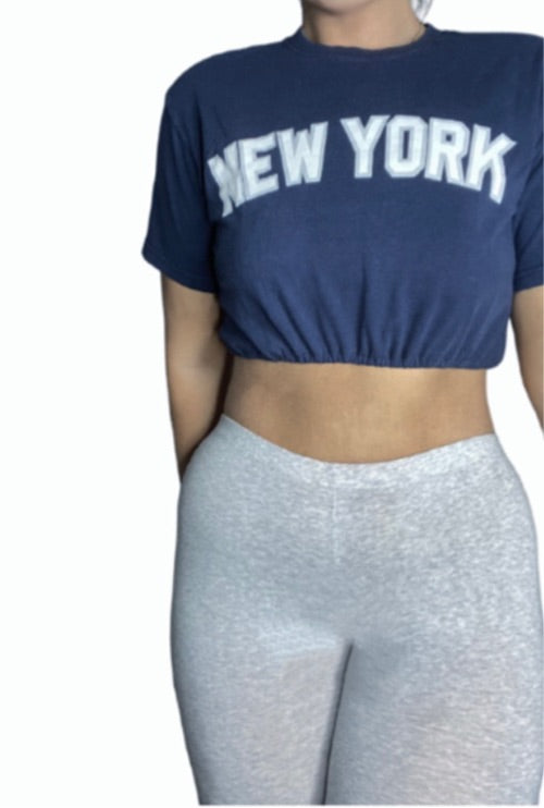 New York Yankees Reworked Crop Top