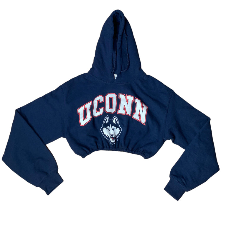 UCONN Reworked Crop Hoodie