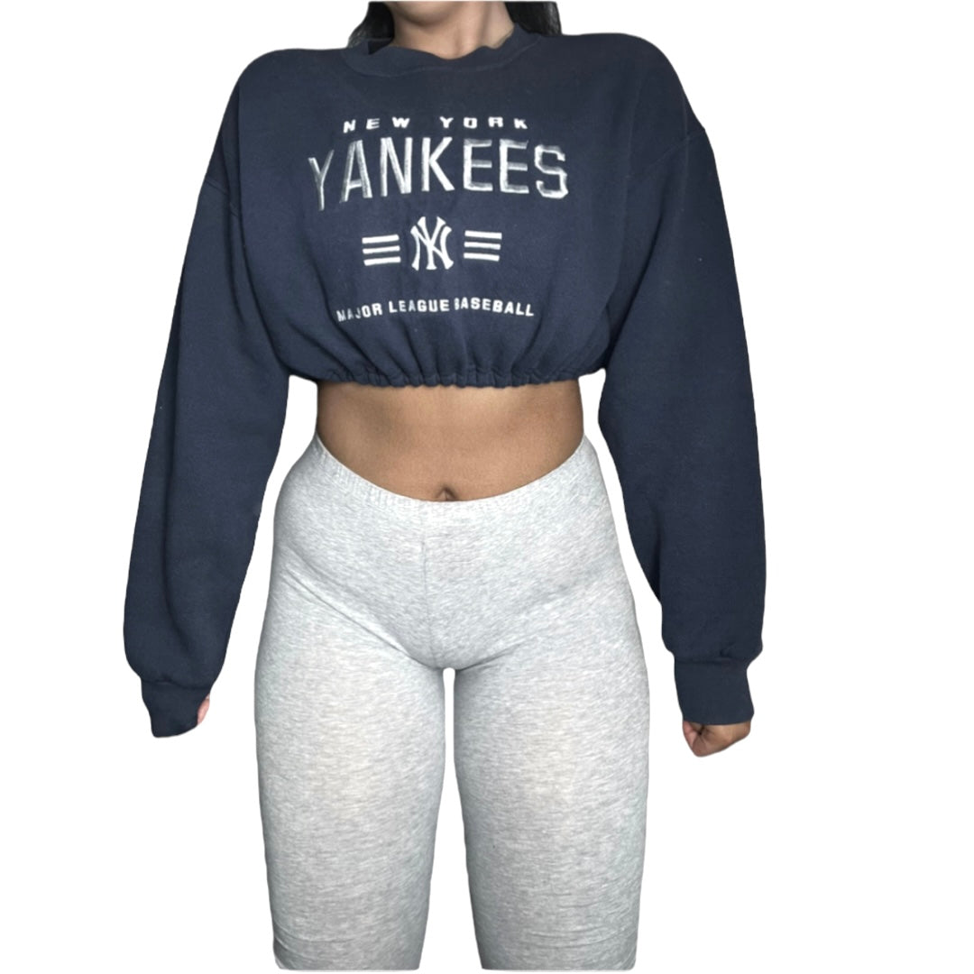 New York Yankees Reworked Crop Vintage Crewneck