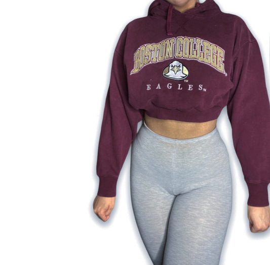 Boston College Reworked Crop Hoodie