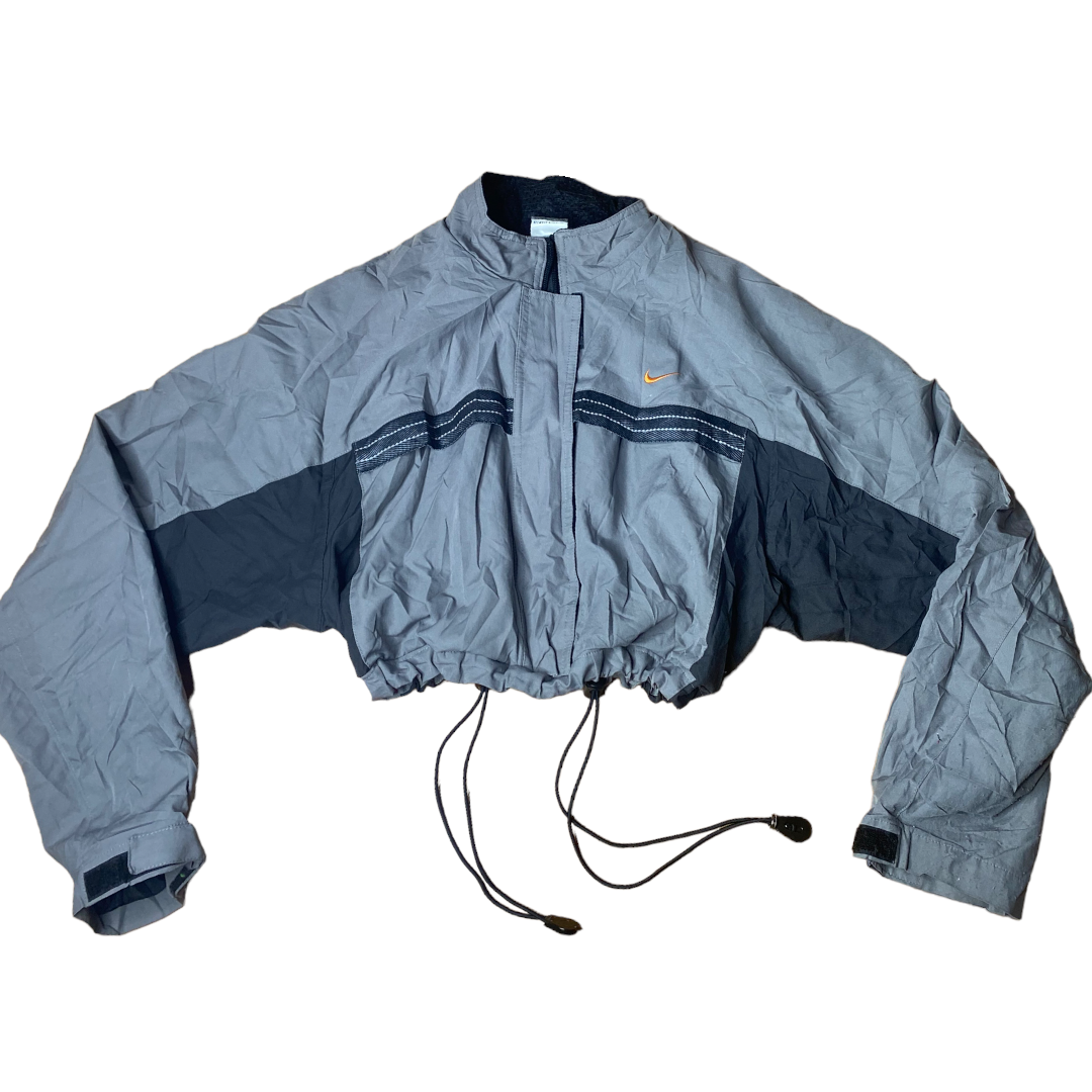 Nike y2k Reworked Drawstring Crop Windbreaker