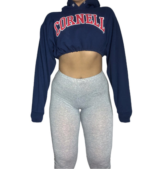 Cornell University Reworked Crop Hoodie