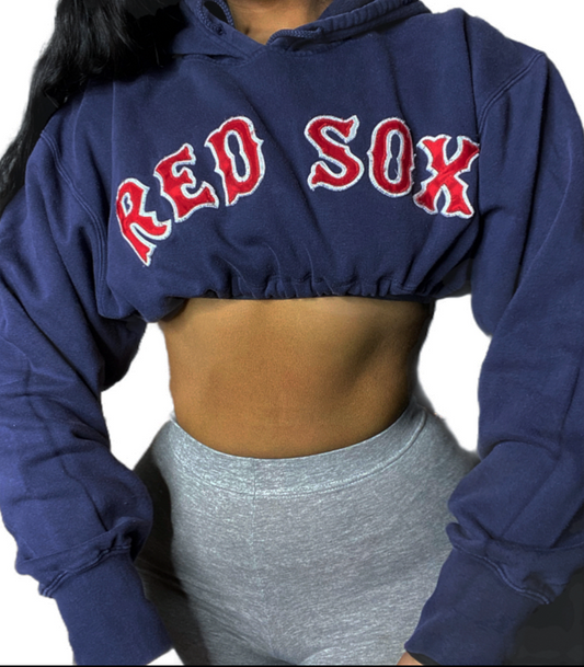 RED SOX Reworked Crop Hoodie