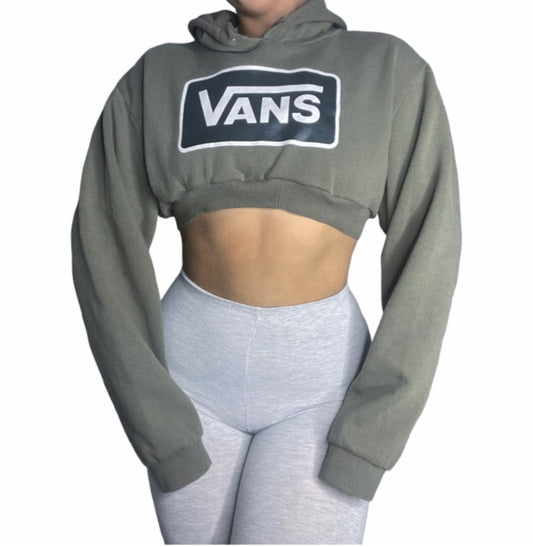 Vans Reworked Crop Hoodie Sweatshirt