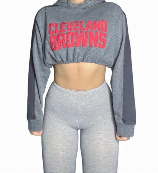 Cleveland Browns Reworked Crop Hoodie