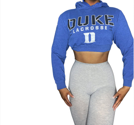 DUKE Lacrosse Reworked Crop Hoodie Sweatshirt