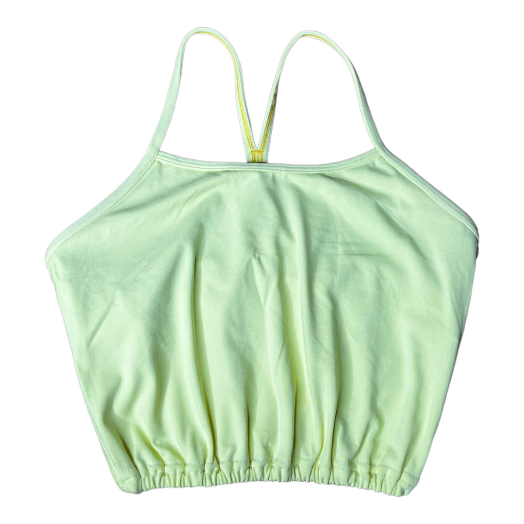 Lululemon Power Y Yellow Crop Tank Top