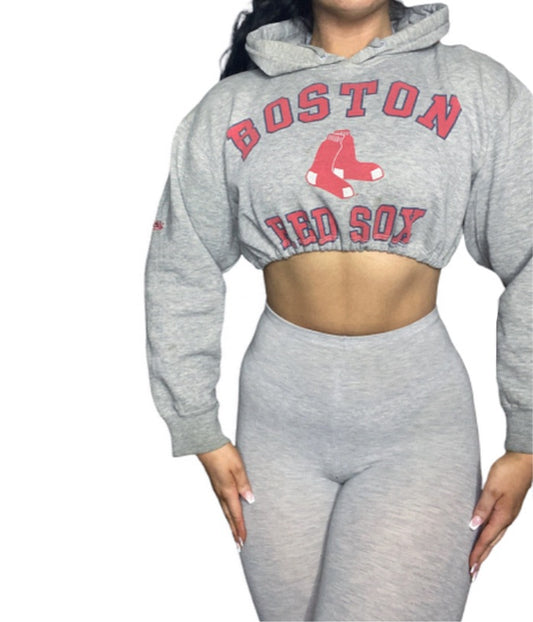 Boston Red Sox Reworked Crop Hoodie