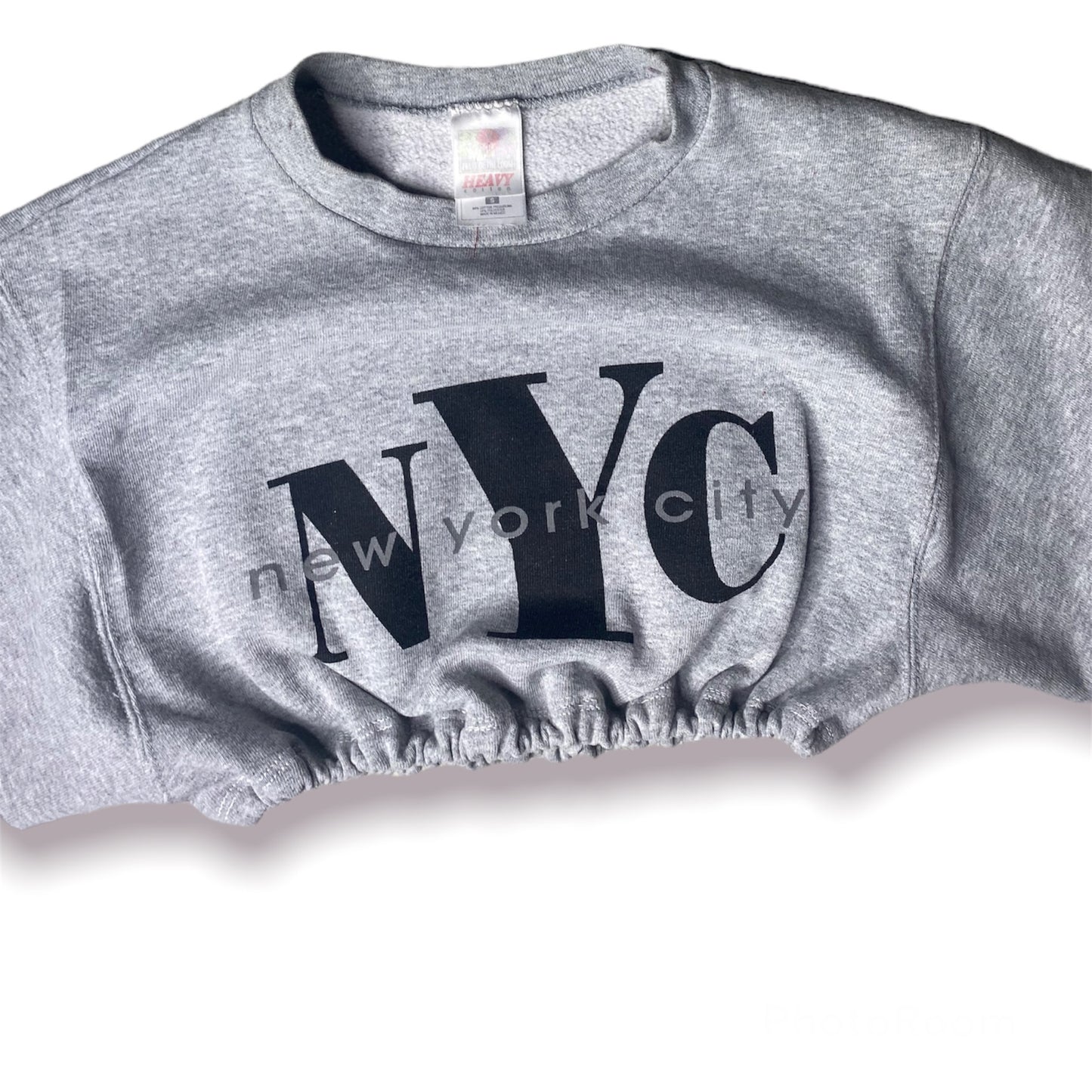 NYC Reworked Crop Crewneck Sweatshirt