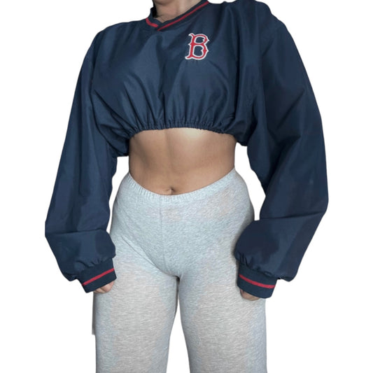 Boston Red Sox Reworked Crop Windbreaker