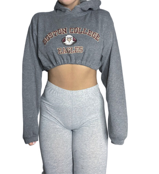 Boston College Reworked Crop Hoodie