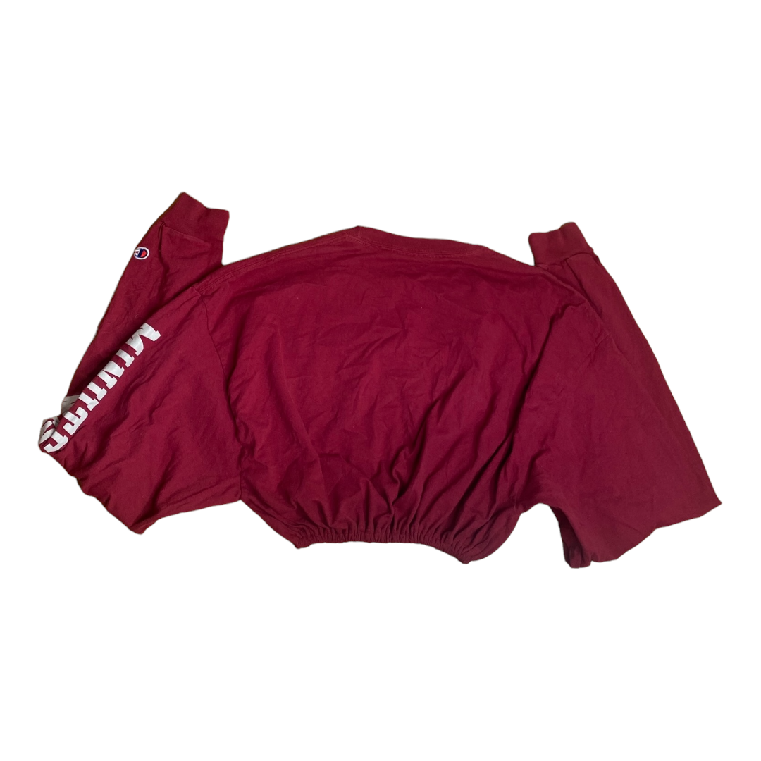 UMASS Amherst Reworked Longsleeve Crop Top