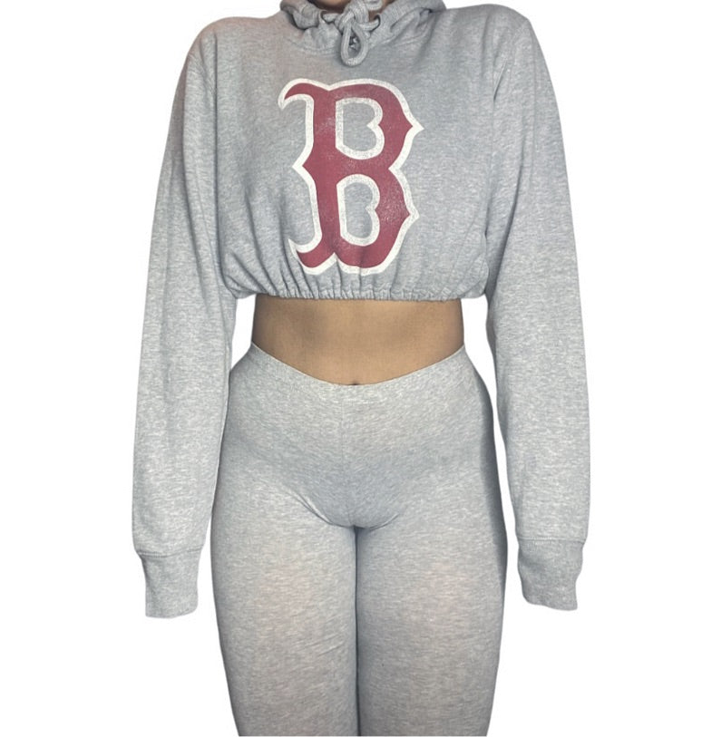 Boston Red Sox Reworked Crop Hoodie