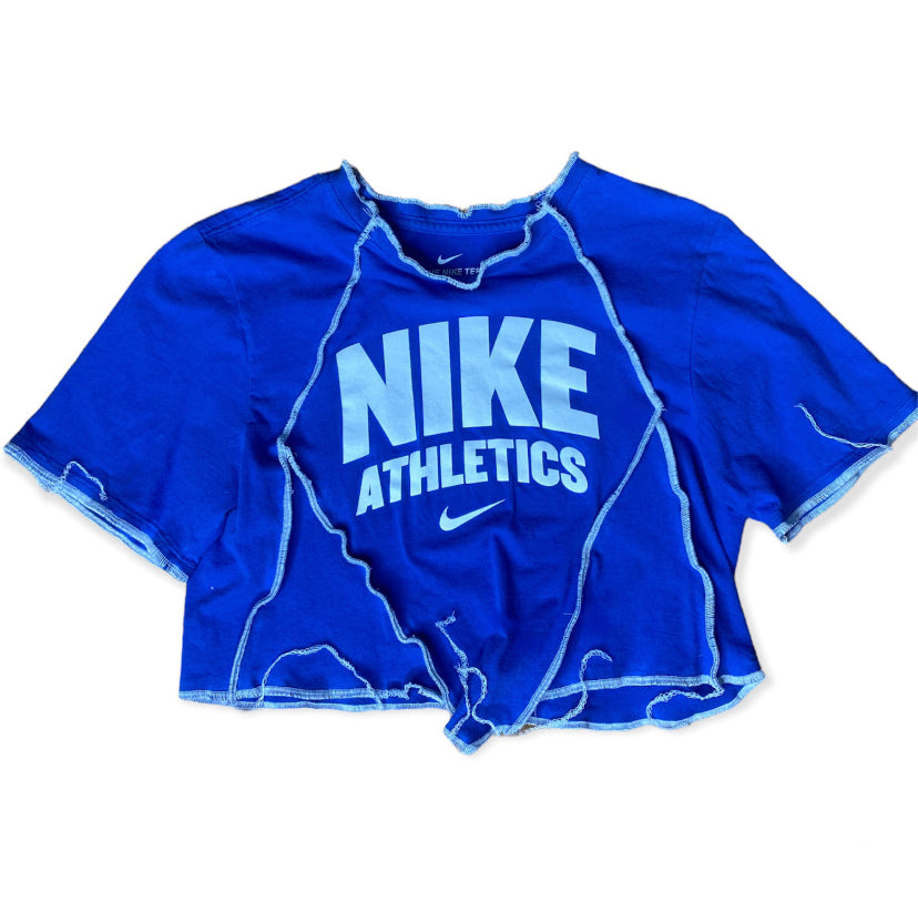 Nike Reworked Contrast Stitch Crop Top