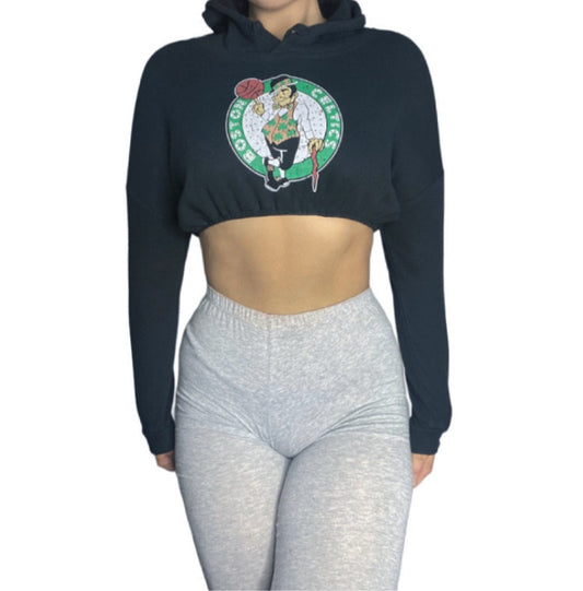 Boston Celtics Reworked Crop Hoodie