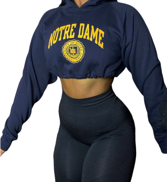 Champion Notre Dame Reworked Crop Hoodie