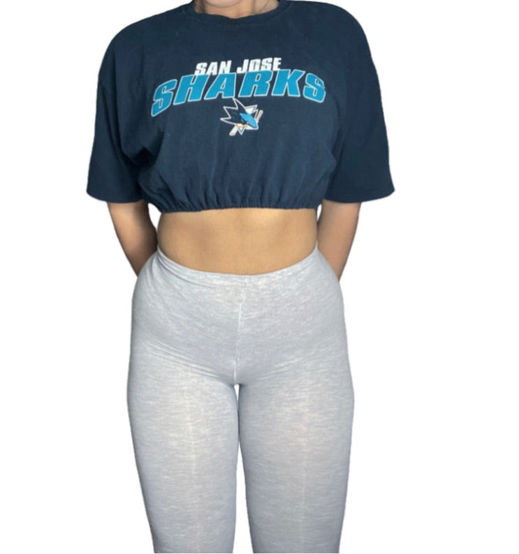 San Jose Sharks Reworked Crop Top