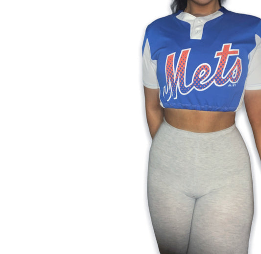 New York Mets Reworked Crop Top