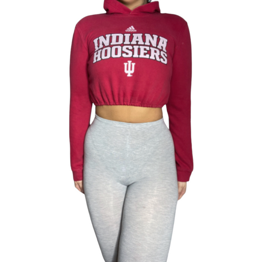 Indiana University Reworked Crop Hoodie