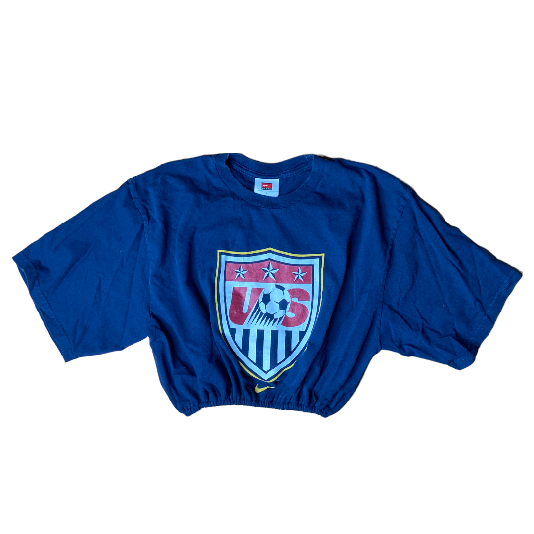 Vintage Nike USA Soccer Reworked Crop Top