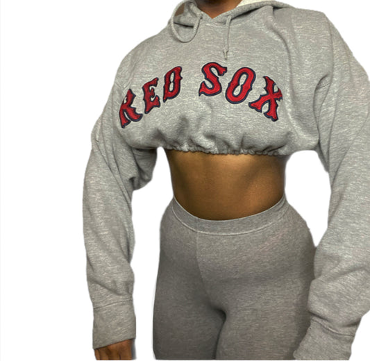 BOSTON RED SOX Reworked Crop Hoodie