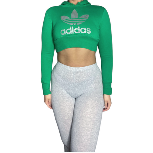 Adidas Reworked Green Crop Hoodie