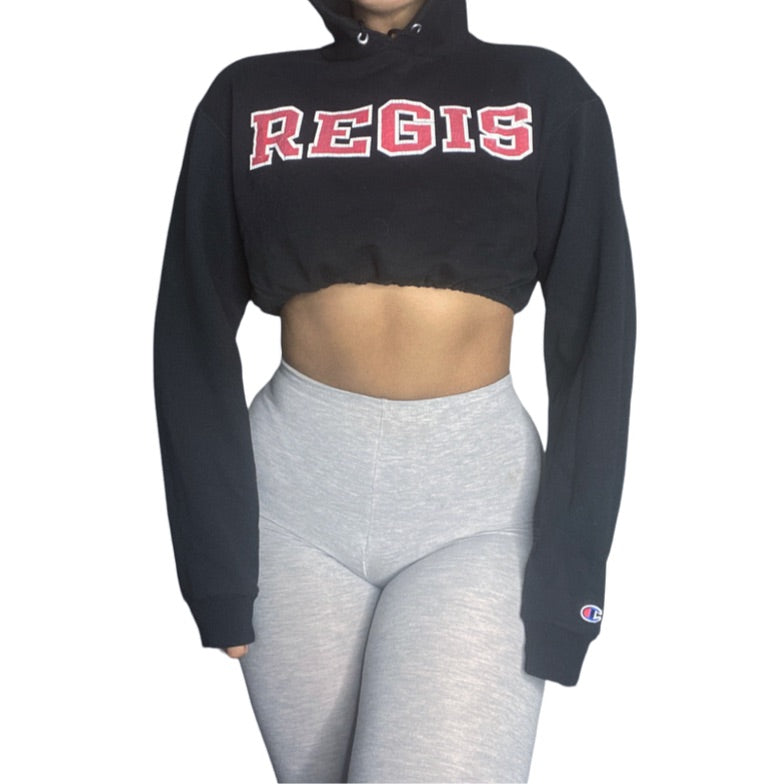 Regis University Reworked Crop Hoodie