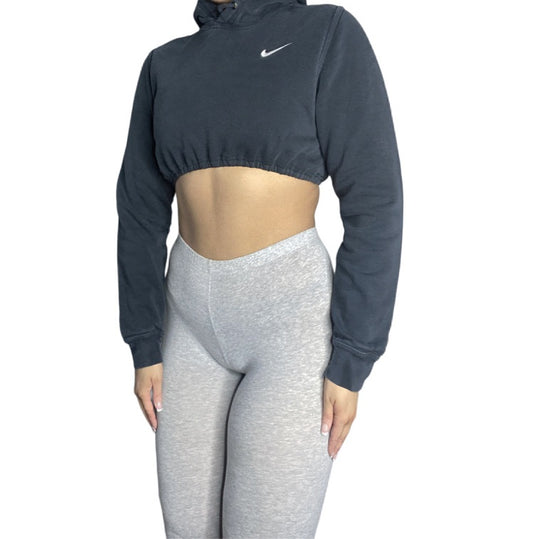 Nike Reworked Crop Hoodie - Black