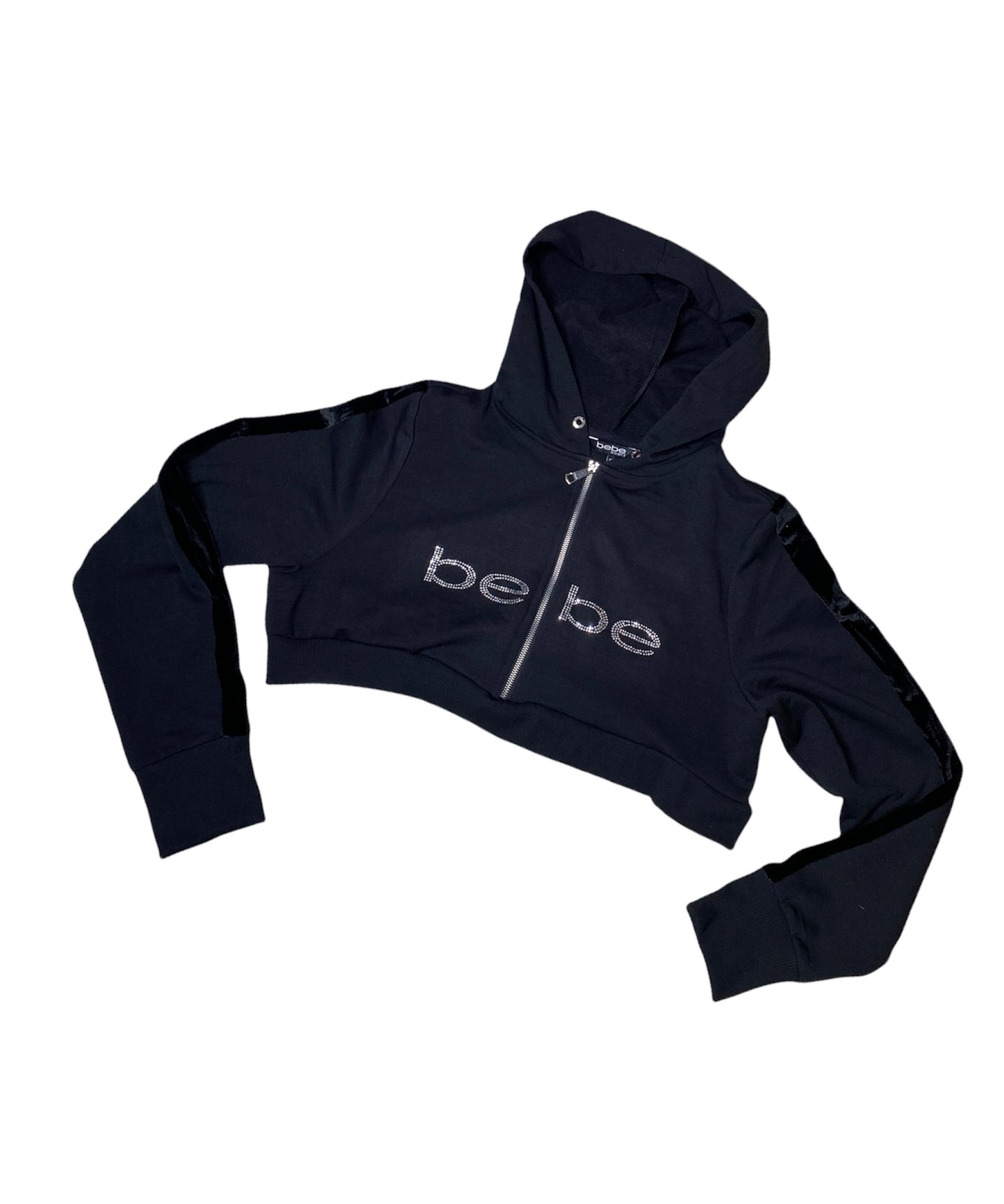 BEBE Reworked Crop Zip Up