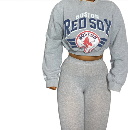 Vintage Boston Red Sox Reworked Crop Crewneck