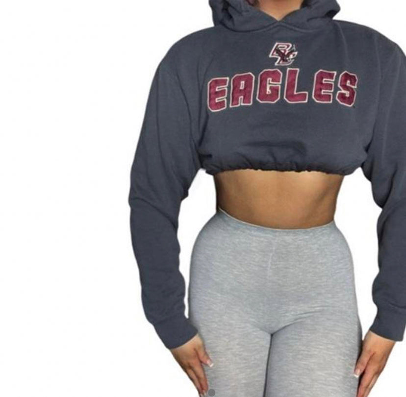 Boston College Eagles Crop Hoodie