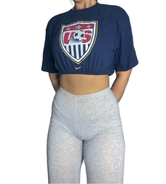 Vintage Nike USA Soccer Reworked Crop Top