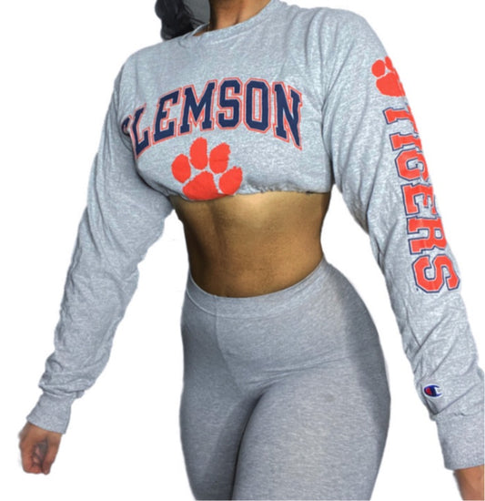 Clemson Tigers Reworked Crop Top