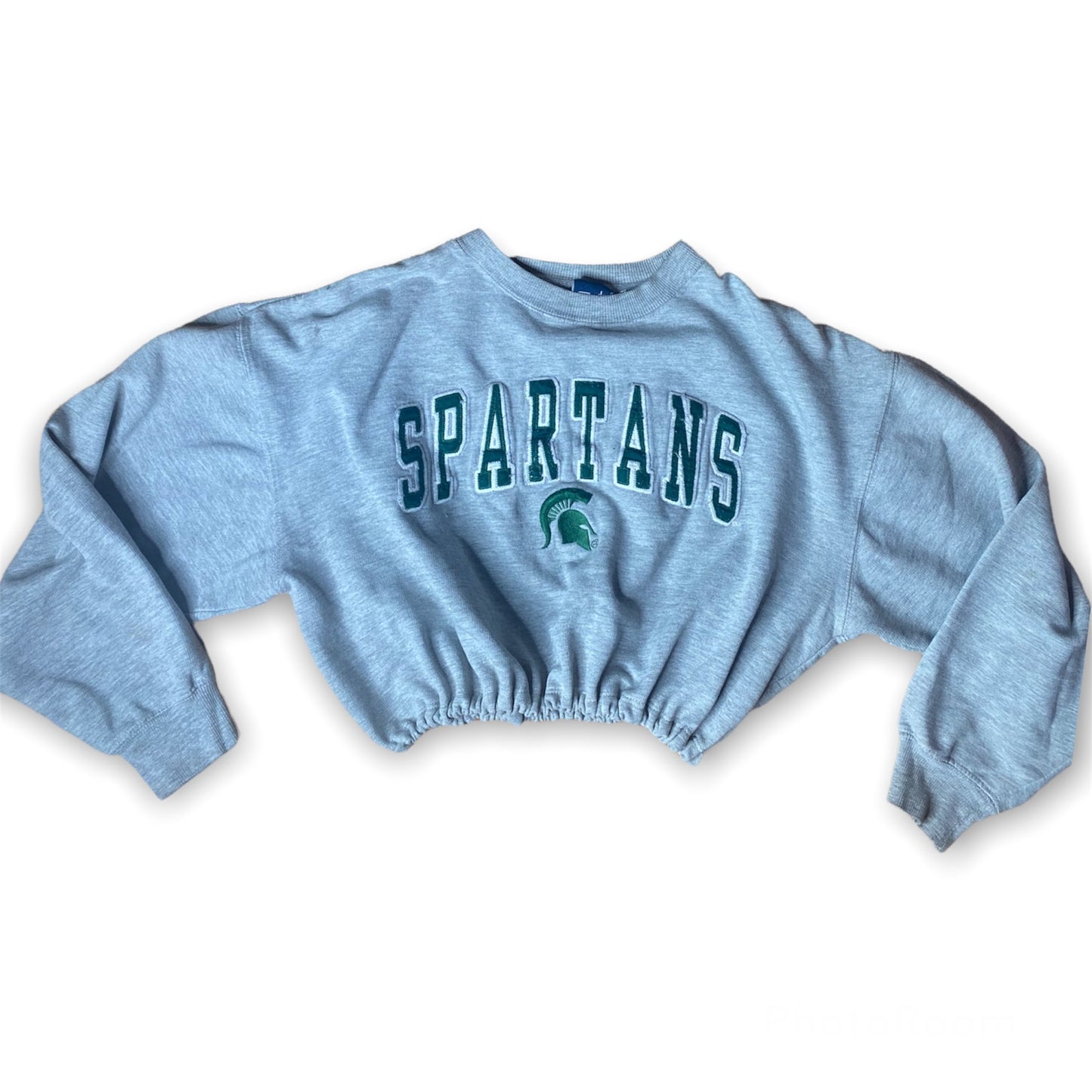 Michigan State Spartans Reworked Crop Crewneck