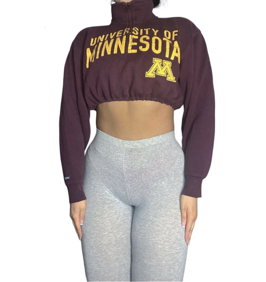 University of Minnesota Reworked Crop Sweatshirt