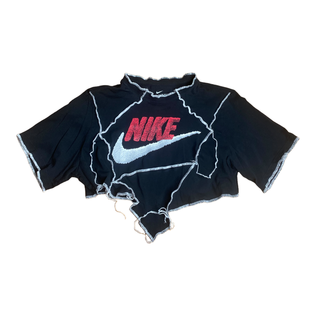 Nike Contrast Stitch Reworked Crop Top