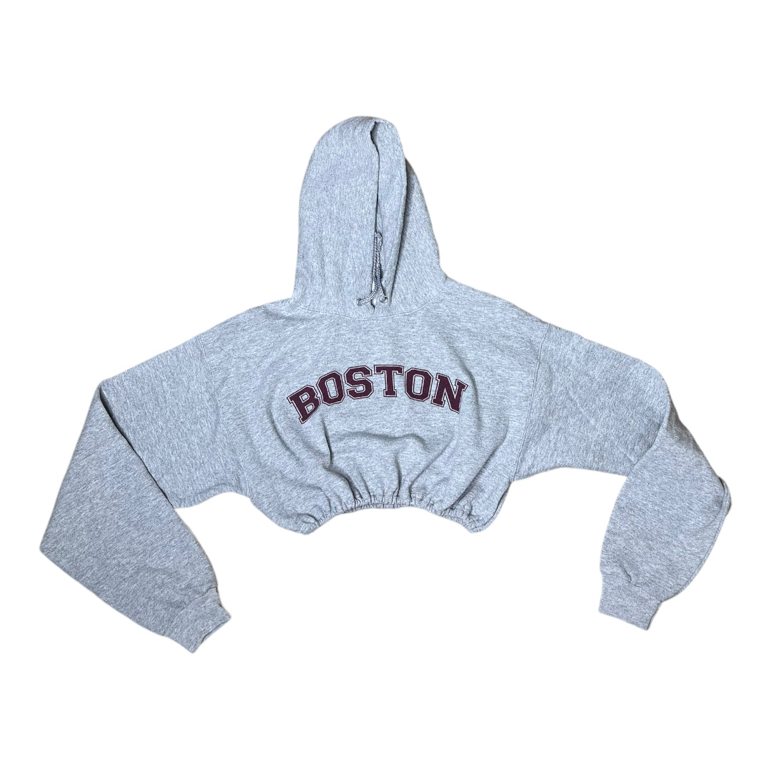 Boston Reworked Crop Hoodie