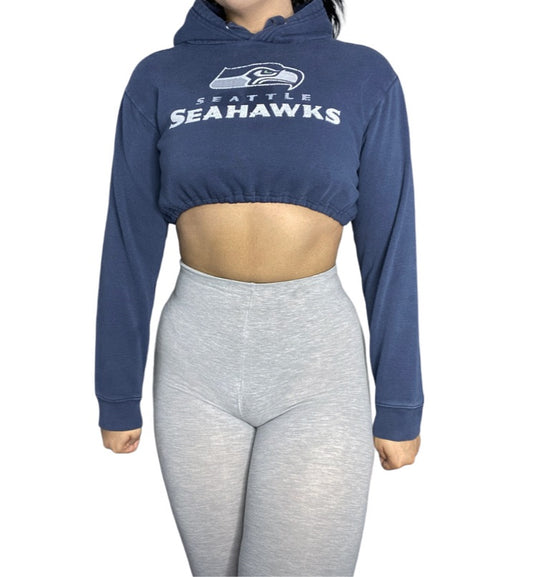 Seattle Seahawks Reworked Crop Hoodie