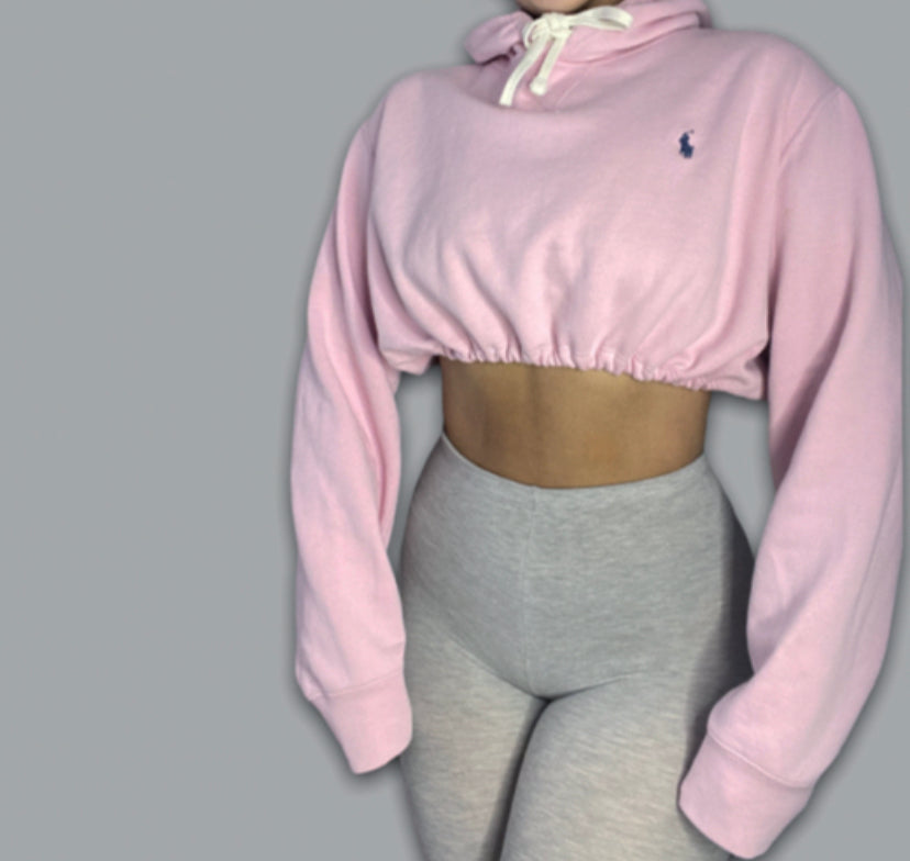 Ralph Lauren Polo Pink Reworked Hoodie Sweatshirt