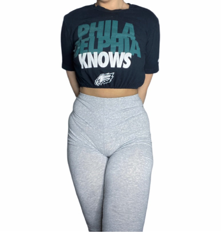 Philadelphia Eagle Reworked Crop Top