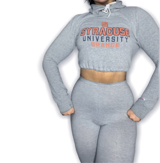 Syracuse University Reworked Crop Hoodie