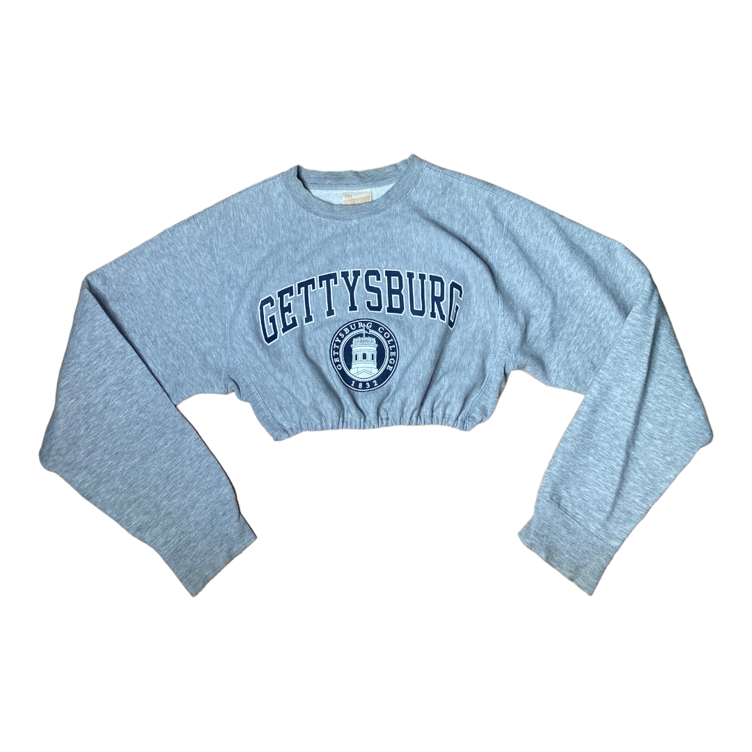 Gettysburg College Reworked Crop Crewneck Sweatshirt