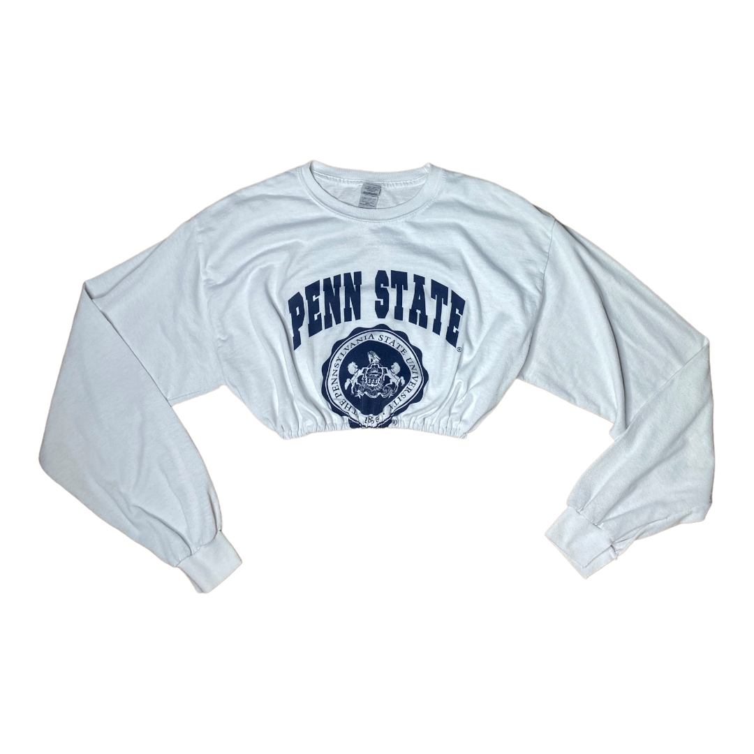 Penn State University Reworked Crop Top - Longsleeve