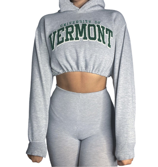 University of Vermont Reworked Crop Hoodie