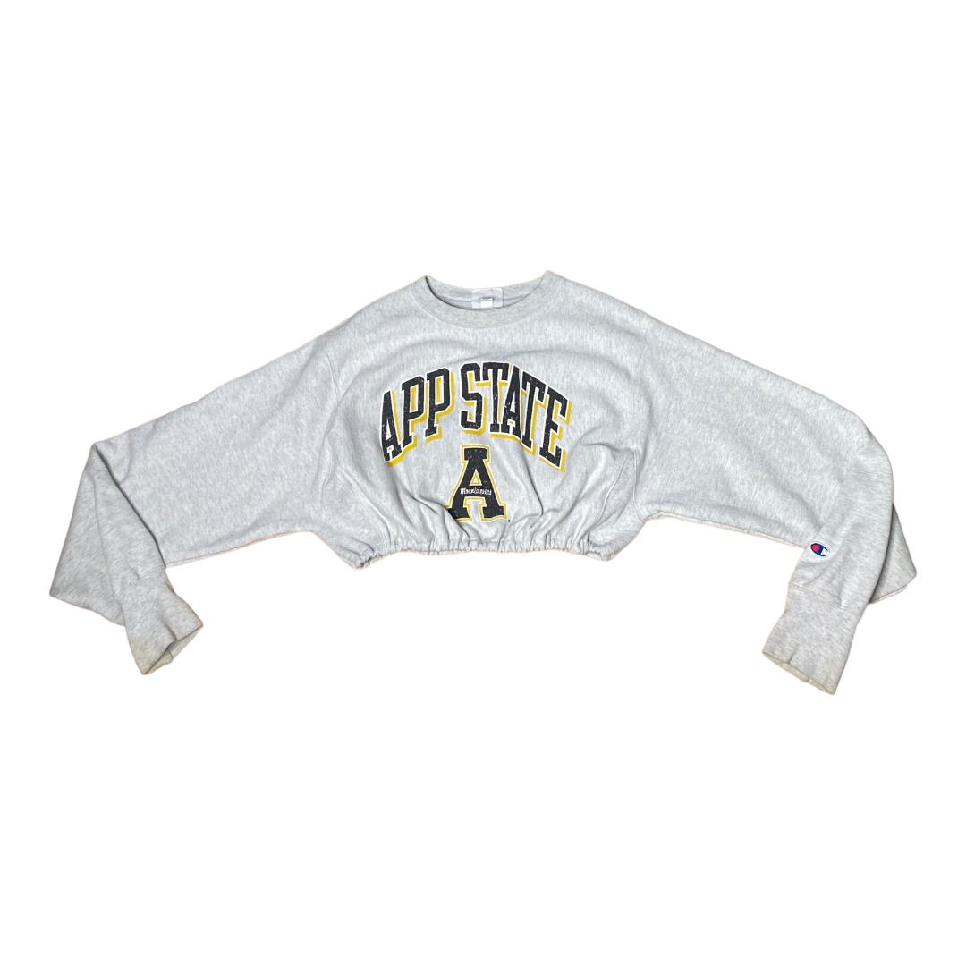 Appalachian State University Reworked Crop Crewneck