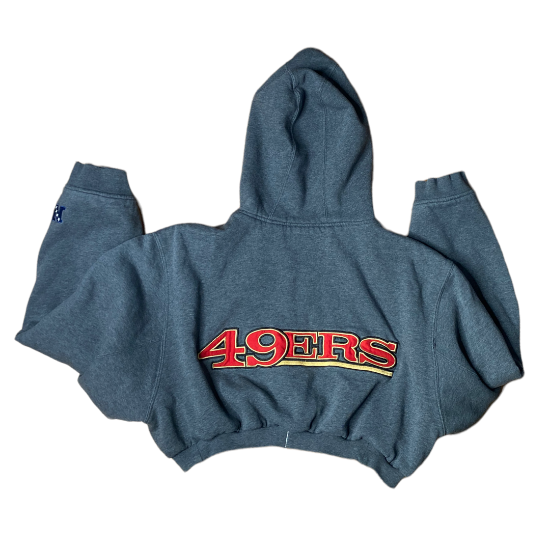 San francisco 49ers Reworked Crop Zip Up Hoodie