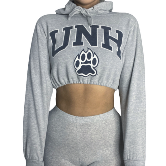 UNH Reworked Crop Hoodie