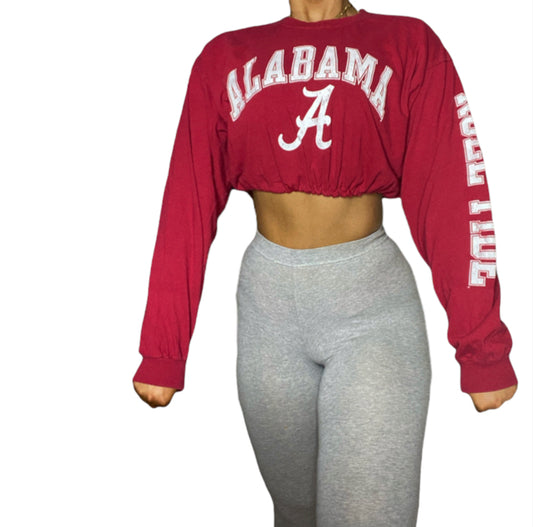 University of Alabama Reworked Crop Long sleeve Top