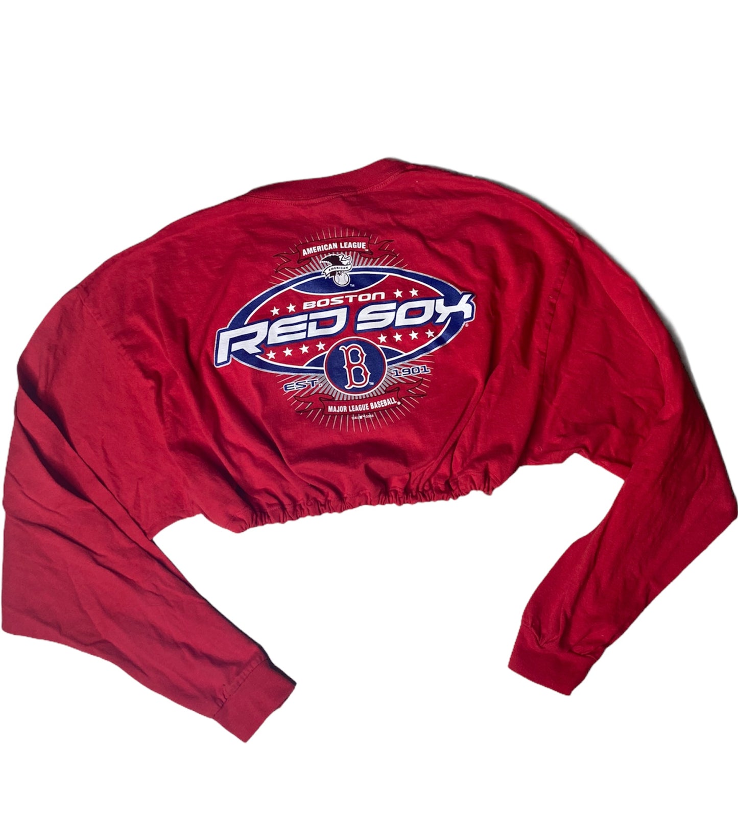 Boston Red Sox Reworked Long-sleeve Crop Top