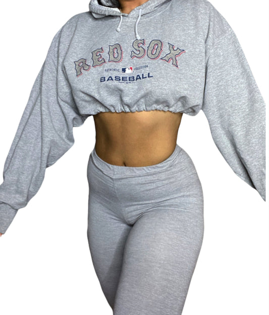 Boston Red Sox Reworked Crop Hoodie